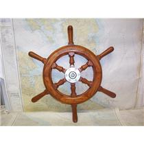 Boaters’ Resale Shop of TX 2301 0454.01 WOODEN 16" SHIPS WHEEL FOR 1" SHAFT