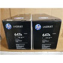 LOT OF TWO NEW SEALED HP OEM 647A (CE260A) TONER CARTRIDGES FOR CP4025 CP4525
