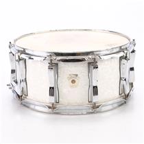 Ludwig Keystone Badge White Marine Pearl 14x6.5 Snare Drum Dennis Herring #49258