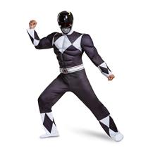 Black Ranger Power Rangers Classic Deluxe Adult Costume XXL 50-52
