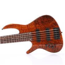 New York Bass Works Cremona 5 Burl 5-String Lefty Bass Guitar w/ Case #50663