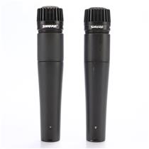 2 Shure SM57 Cardioid Dynamic Instrument Microphones w/ Cases #51185