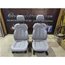 1997 - 2003 MERCEDES CLK320 COUPE OEM FRONT LEATHER SEATS (LIGHT GREY) EXC SHAPE