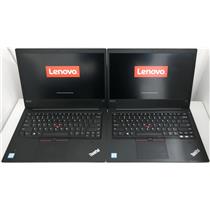 Lot 2 Lenovo ThinkPad E480 i5-8250U 1.60GHz 8GB RAM 256GB SSD 500GB HDD 14in FHD