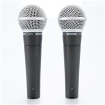 2 Shure SM58 Dynamic Microphones w/ Cases & XLR Cables #51741