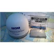 Boaters' Resale Shop of TX 2311 1744.01 KVH TV1 TRACVISION HUB, ANTENNA & MANUAL