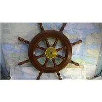 Boaters' Resale Shop of TX 2403 0125.01 WOODEN 29" SHIPS WHEEL FOR 3/4" SHAFT