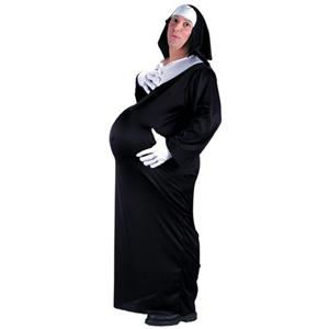 Men's Thank you Father Pregnant Prego Nun Adult Costume
