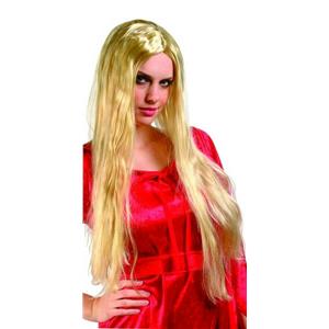 24" Long Straight Blonde Wig