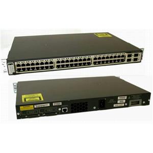 Cisco WS-C3750-48TS-E Catalyst 3750 48-Port 10/100 4 SFP Uplinks Stack Switch