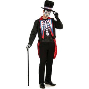 Day of the Dead Male Adult Skeleton Costume