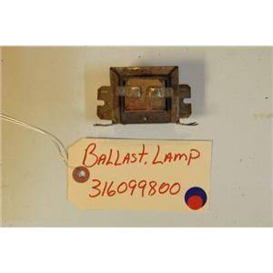 FRIGIDAIRE STOVE 316099800 Ballast-lamp USED PART