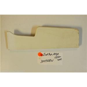 AMANA Stove 304928W End Cap-bkgd Lt/rt (wht) USED PART