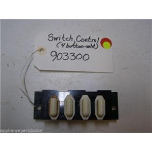 MAYTAG DISHWASHER 903300 4 Button Control Switch white used part assembly