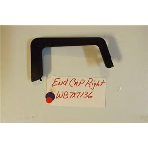 GE STOVE WB7X7136 End Cap Right  USED PART