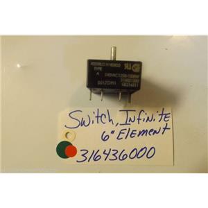 FRIGIDAIRE STOVE 316436000 Switch,infinite , 6`` Element  used part