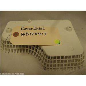 GE DISHWASHER WD12X417 INLET COVER USED PART ASSEMBLY