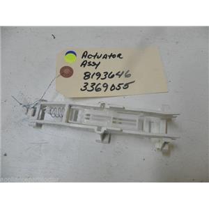WHIRLPOOL DISHWASHER 8193646 3369055 ACTUATOR USED PART ASSEMBLY
