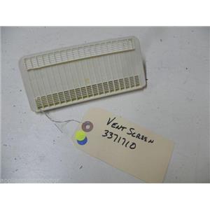 WHIRLPOOL DISHWASHER 3371710 VENT SCREEN USED PART ASSEMBLY