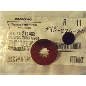 MAYTAG JENN AIR WASHER 211483  6-2114830 WASHER, SPLINED     NEW IN BAG