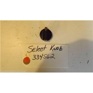 KENMORE OVEN 334562 select knob USED PART