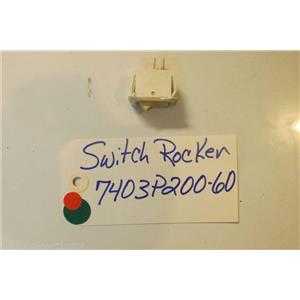 CROSLEY STOVE 7403P200-60 71002137 Switch, Rocker   used part