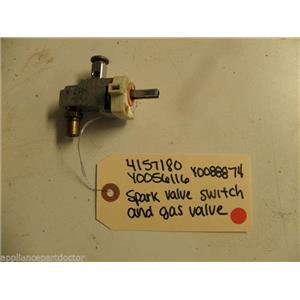 MAYTAG GAS STOVE 4157180 Y0088874 Y0056116 SPARK VALVE SWITCH GAS VALVE USED