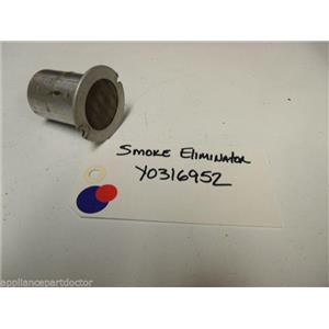 AMANA STOVE Y0316952 Short Smoke Eliminator used part assembly