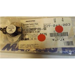 MAYTAG WHIRLPOOL STOVE 7403P199-60 Limit Switch NEW IN BOX