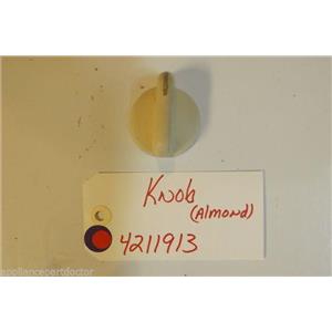 KITCHENAID STOVE 4211913 Knobs, Control (almond)  USED PART