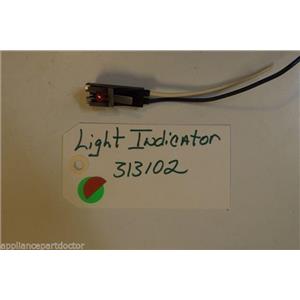WHIRLPOOL STOVE 313102 Light Indicator USED PART