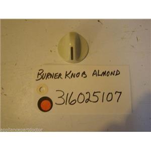 FRIGIDAIRE STOVE 316025107  Burner Knob Almond  USED PART
