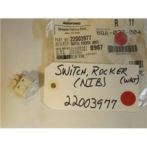 Maytag Stove  22003977  Switch, Rocker (wht) NEW IN BOX
