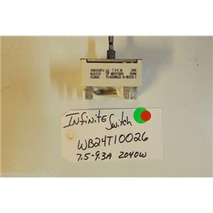 GE Stove WB24T10026   Infinite switch  7.5-9.3a  2040w  USED PART