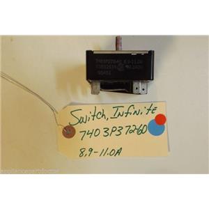 JENN AIR STOVE 7403P372-60  Switch infinite  240v  8.9-11.0a   used