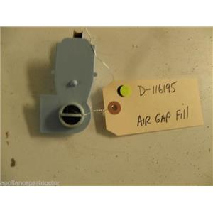 WHIRLPOOL HOBART KITCHEN AID DISHWASHER D-116195 D116195 FILL AIR GAP USED PART