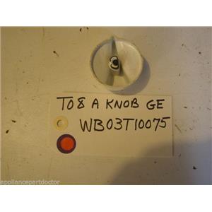 GE OVEN  WB03T10075   Knob Oven Control (white) used part