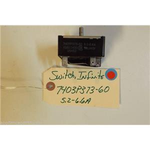 JENN AIR STOVE 7403P373-60  Switch  infinite  240v  5.2-6.6a  used
