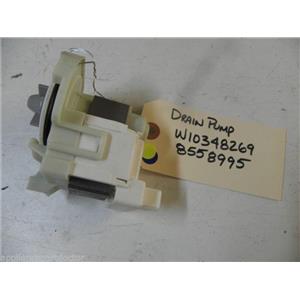 WHIRLPOOL DISHWASHER W10348269 8558995 DRAIN PUMP USED PART ASSEMBLY