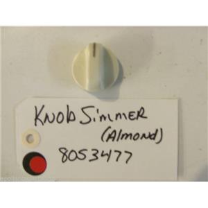WHIRLPOOL STOVE 8053477 Knob, Accusimmer (almond) used part