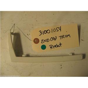 MAYTAG ELECTRIC DRYER 31001054 ENDCAP TRIM WHITE "RT" USED PART ASSEMBLY