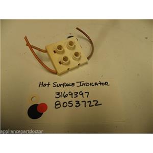 WHIRLPOOL OVEN 3169397 8053722 Hot Surface Indicator USED PART