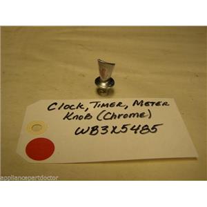 GE OVEN WB3X5485 CHROME CLOCK,TIMER & MEAT METER KNOB USED PART ASSEMBLY