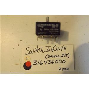 FRIDIGDARE  STOVE 316436000 Switch,infinite small Element 240v USED PART