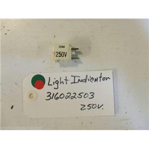 FRIGIDAIRE STOVE 316022503 Light-indicator 250v  USED PART
