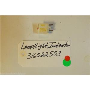 FRIGIDAIRE Stove  316022503 Light/lamp, Indicator, Yellow, 250 V   USED PART