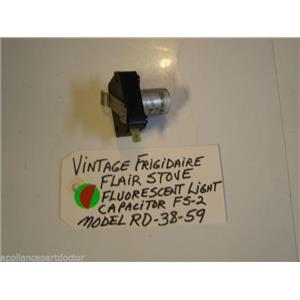 Model RD-38-59 Vintage Frigidaire Flair Stove Fluorescent Light Capacitor FS-2