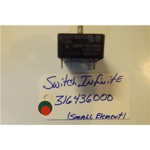 FIRGIDAIRE STOVE 316436000 Switch,infinite ,small Element  used part