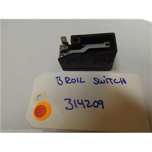 WHIRLPOOL STOVE 314209 Switch, Broil   USED PART