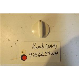 WHIRLPOOL STOVE 9756659WH Knob (white) USED PART